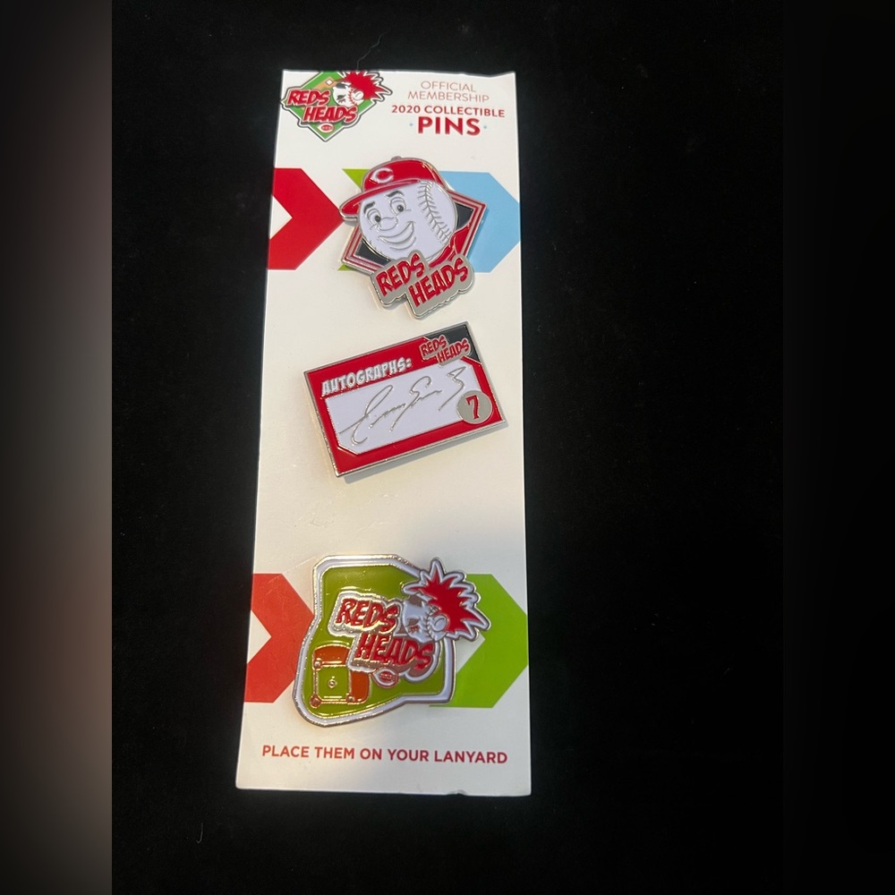 Cincinnati Red Heads Set of 3 Pins